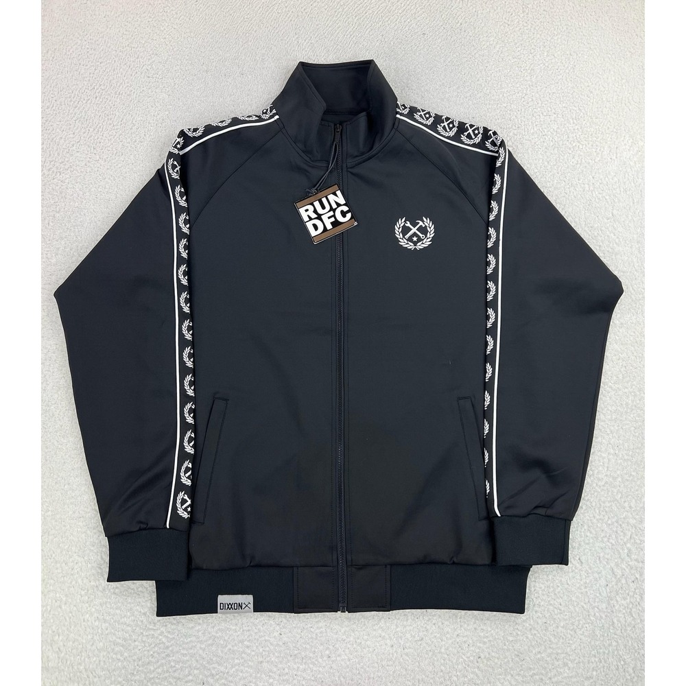 Dixxon Flannel Company Jacket Mens Large Black RUN DFC Track Full Zip NEW